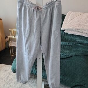 adidas Men's Light Gray Sweatpants